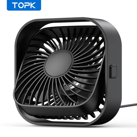 Mini Portable Fan USB Desk Fan Table Strong Airflow &Quiet Operation 3 Speed Wind 360°Rotatable Standing Fans for Room Home