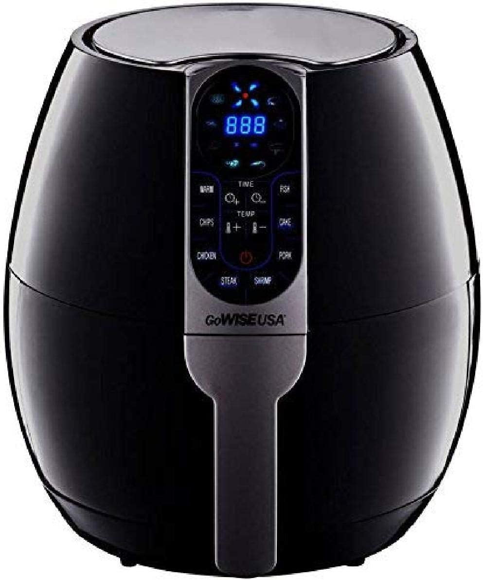 Gowise USA 3.7-Quart Programmable Air Fryer with 8 Cook Presets, GW22638 - Black